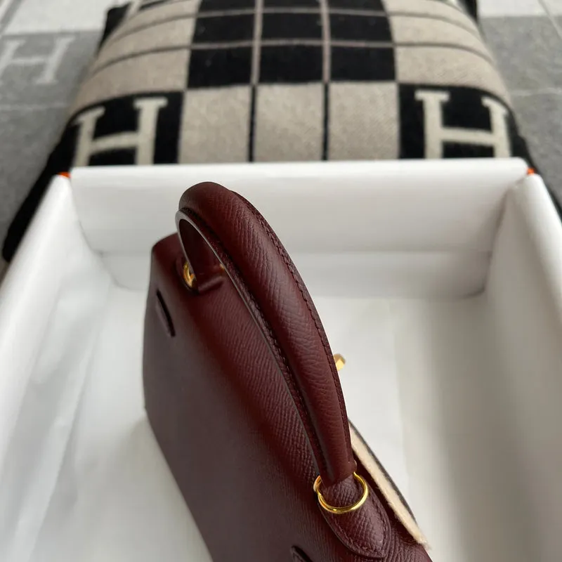 KELLY 25 EPSOM LEATHER BORDEAUX WITH GOLD HARDWARE (GHW) - 7