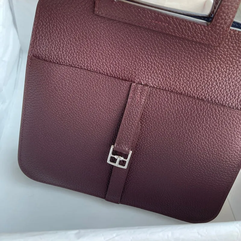 HALZAN 25 CLEMENCE LEATHER ROUGE SELLIER WITH PALLADIUM HARDWARE (PHW) - 5