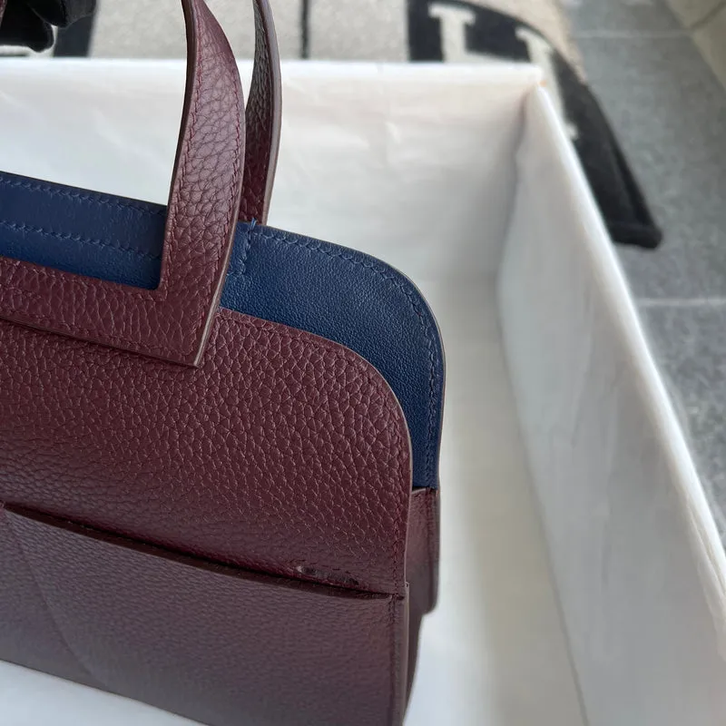 HALZAN 25 CLEMENCE LEATHER ROUGE SELLIER WITH PALLADIUM HARDWARE (PHW) - 6