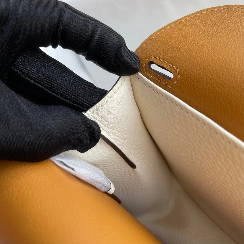 HALZAN 25 CLEMENCE LEATHER NATA & BISCUIT WITH PALLADIUM HARDWARE (PHW) - 9