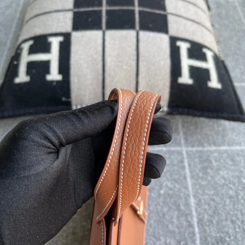 HALZAN 25 CLEMENCE LEATHER GOLD WITH GOLD HARDWARE (GHW) - 10