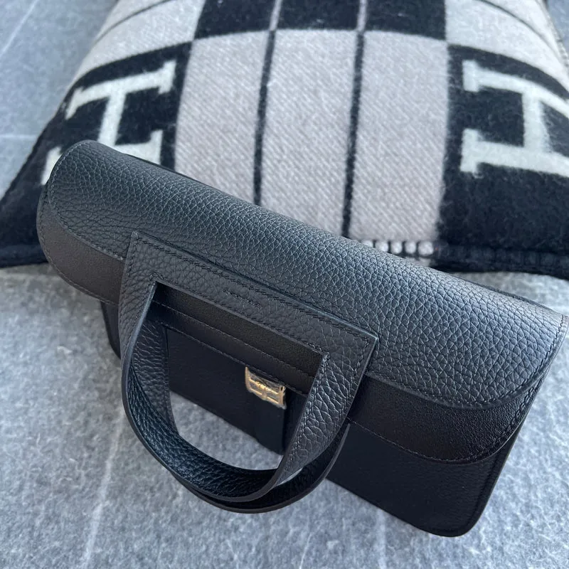 HALZAN 25 CLEMENCE LEATHER NOIR (BLACK) WITH PALLADIUM HARDWARE (PHW) - 3