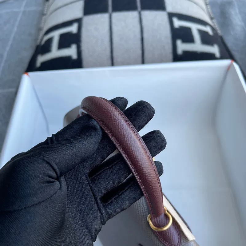 KELLY 25 EPSOM LEATHER HORSESHOE STAMP (HSS) BI-COLOR ETAIN & BORDEAUX WITH GOLD HARDWARE (GHW) - 9