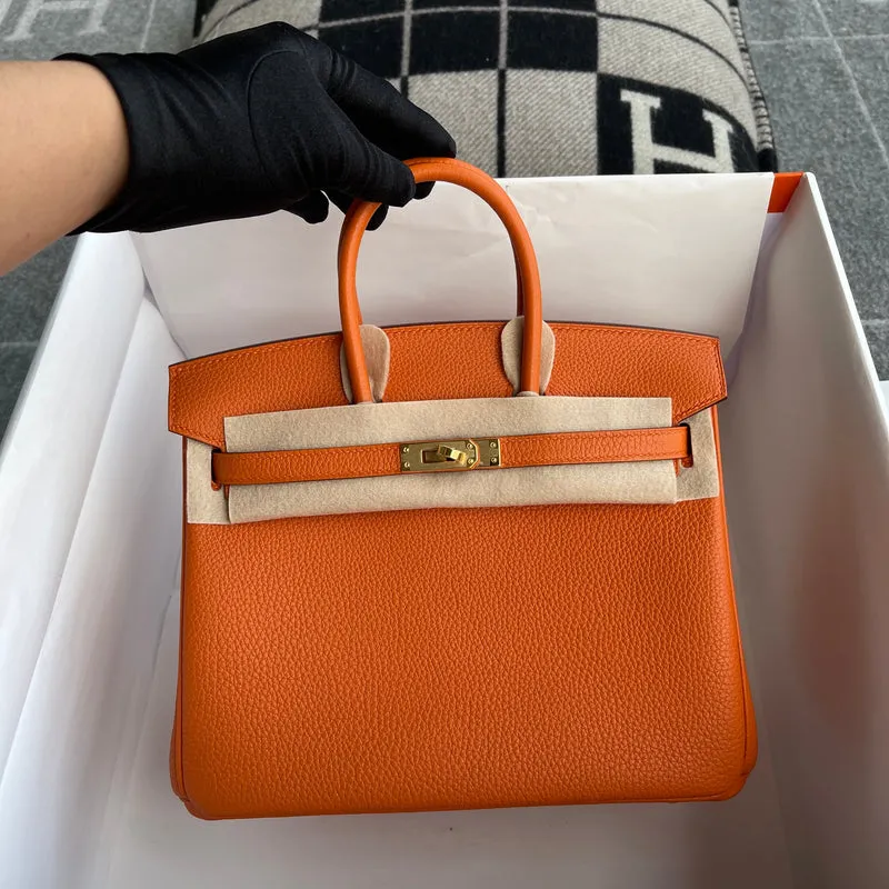 BIRKIN 25 TOGO LEATHER ORANGE WITH GOLD HARDWARE (GHW) - 2