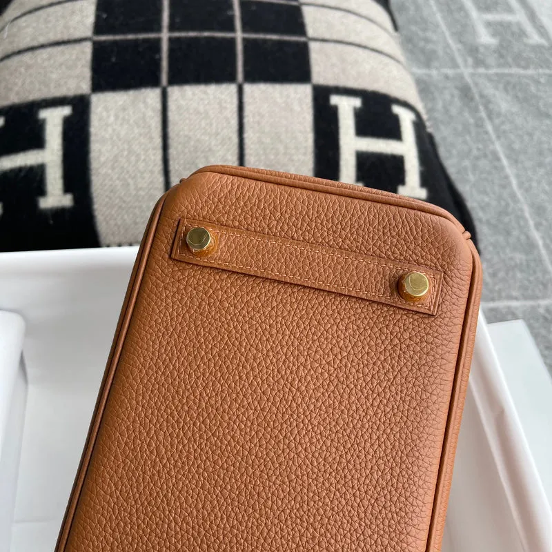 BIRKIN 25 TOGO/SWIFT LEATHER OFFICIER GOLD/JAUNE AMBRE WITH GOLD HARDWARE (GHW) - 9