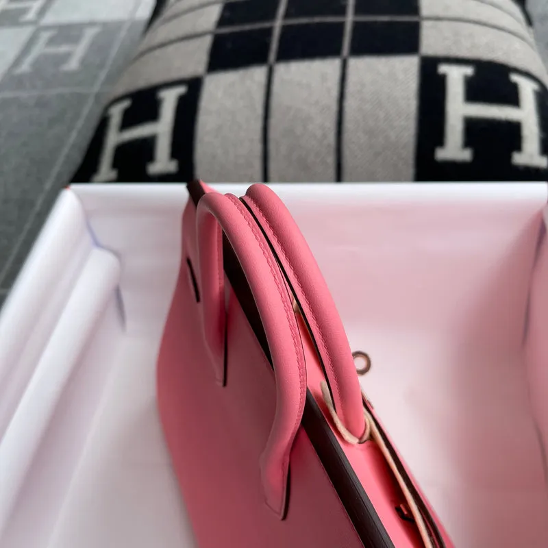 BIRKIN 25 SWIFT LEATHER ROSE D'ETE WITH ROSE GOLD HARDWARE (RGHW) - 7
