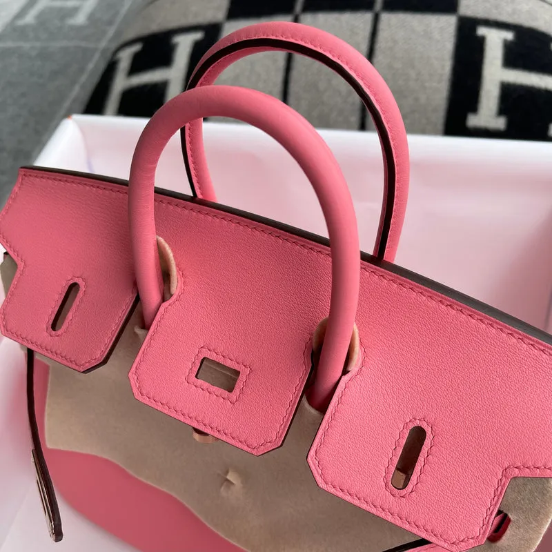 BIRKIN 25 SWIFT LEATHER ROSE D'ETE WITH ROSE GOLD HARDWARE (RGHW) - 4