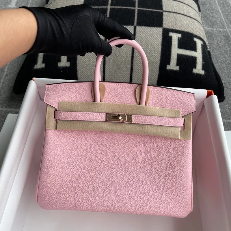 BIRKIN 25 TOGO LEATHER ROSE SAKURA WITH ROSE GOLD HARDWARE (RGHW) - 2