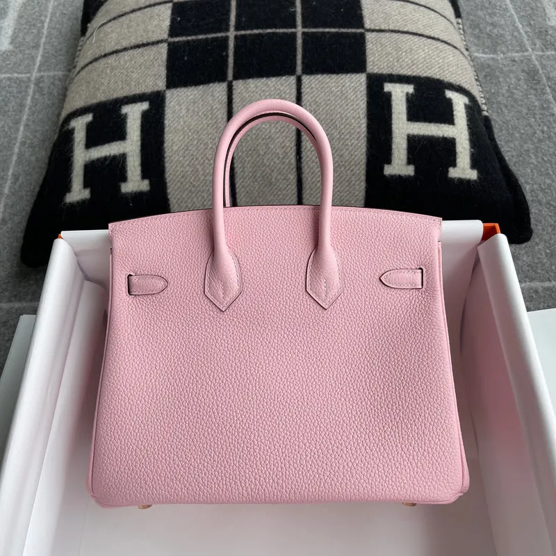 BIRKIN 25 TOGO LEATHER ROSE SAKURA WITH ROSE GOLD HARDWARE (RGHW) - 3