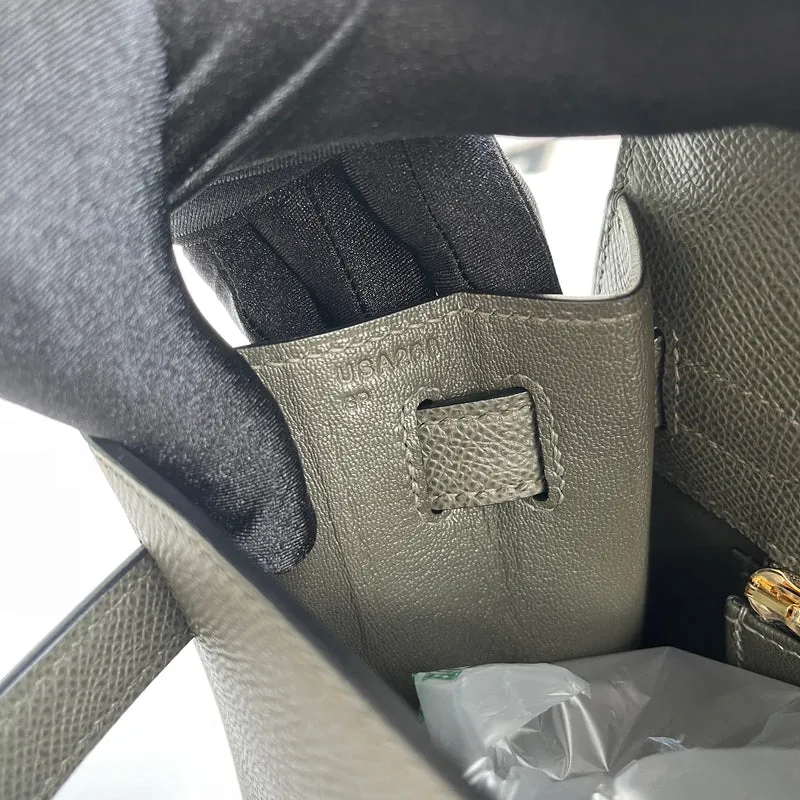 KELLY 28 EPSOM LEATHER VERT DE GRIS WITH GOLD HARDWARE (GHW) - 10