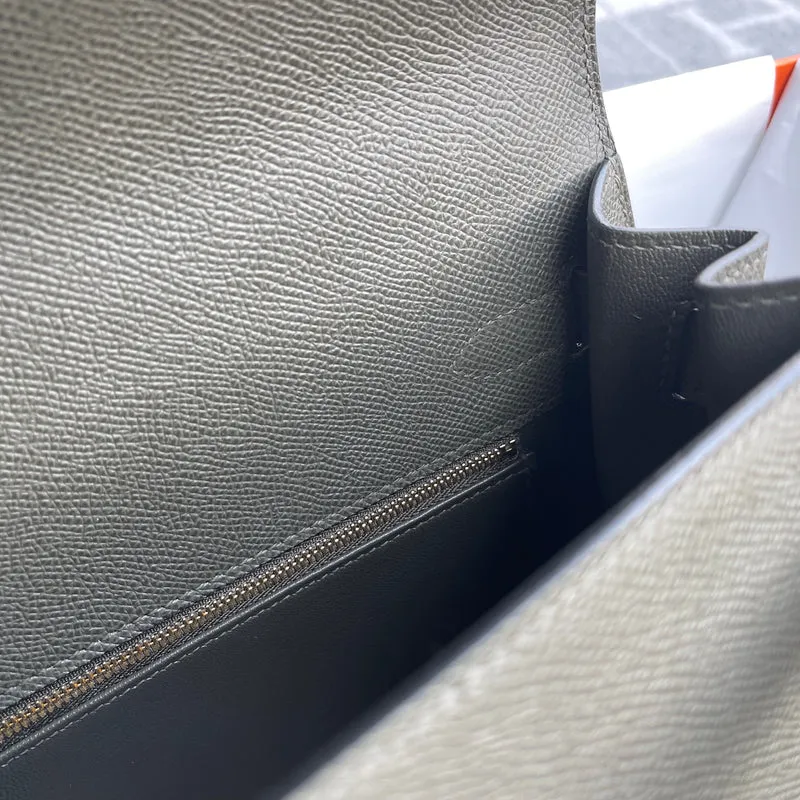 KELLY 28 EPSOM LEATHER VERT DE GRIS WITH GOLD HARDWARE (GHW) - 11
