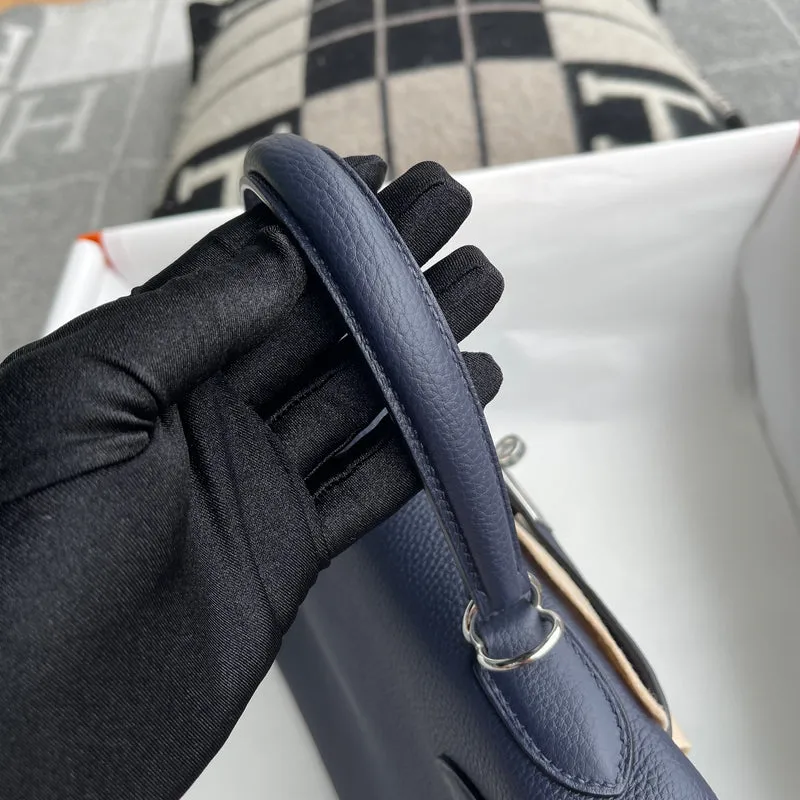KELLY 28 TOGO LEATHER BLEU NUIT WITH PALLADIUM HARDWARE (PHW) - 7