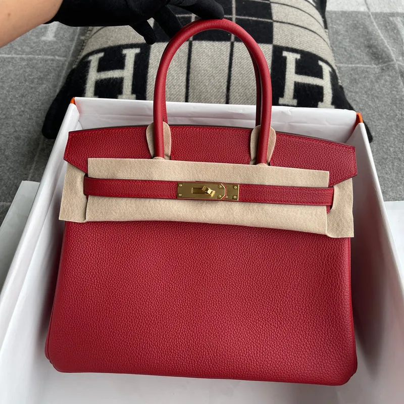 BIRKIN 30 TOGO LEATHER ROUGE CASAQUE WITH GOLD HARDWARE (GHW) - 2