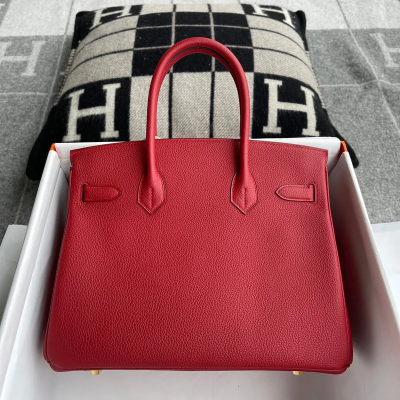 BIRKIN 30 TOGO LEATHER ROUGE CASAQUE WITH GOLD HARDWARE (GHW) - 3