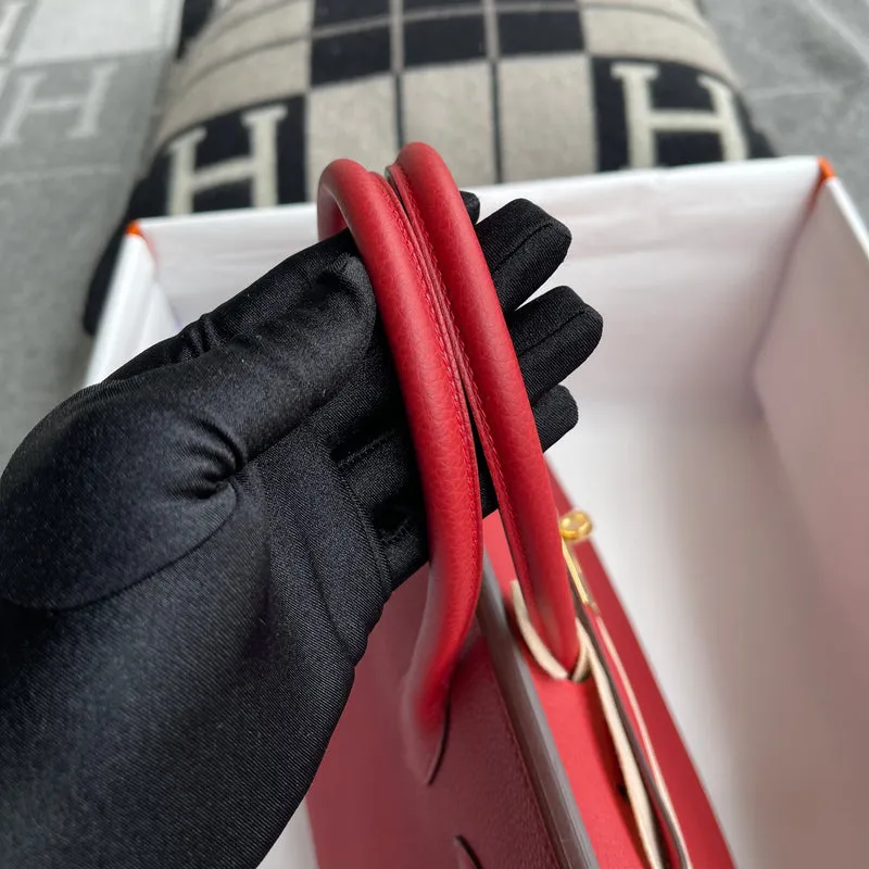BIRKIN 30 TOGO LEATHER ROUGE CASAQUE WITH GOLD HARDWARE (GHW) - 7
