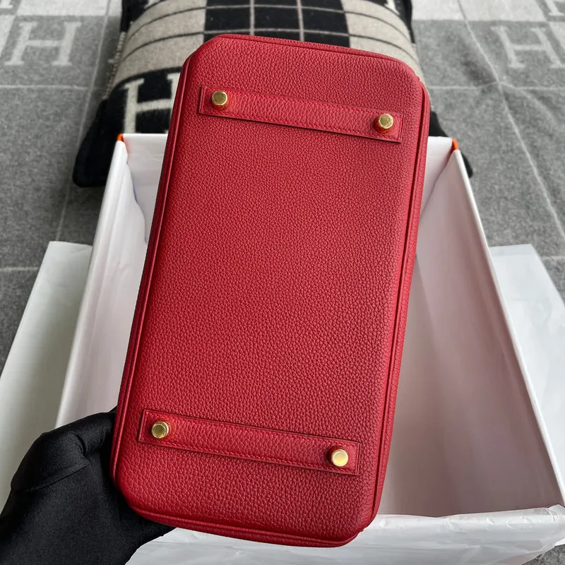 BIRKIN 30 TOGO LEATHER ROUGE CASAQUE WITH GOLD HARDWARE (GHW) - 8