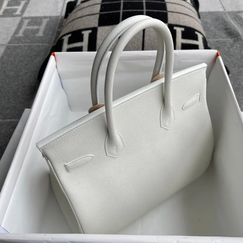 BIRKIN 30 TOGO LEATHER BLANC WITH PALLADIUM HARDWARE (PHW) - 3