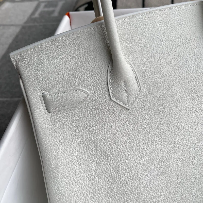 BIRKIN 30 TOGO LEATHER BLANC WITH PALLADIUM HARDWARE (PHW) - 7