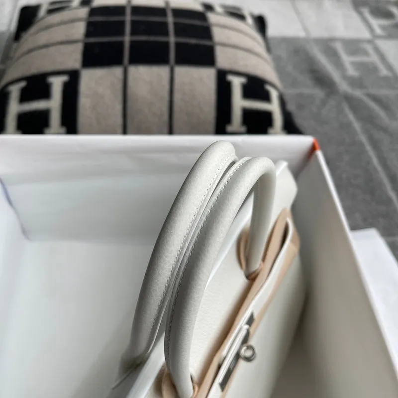 BIRKIN 30 TOGO LEATHER BLANC WITH PALLADIUM HARDWARE (PHW) - 6