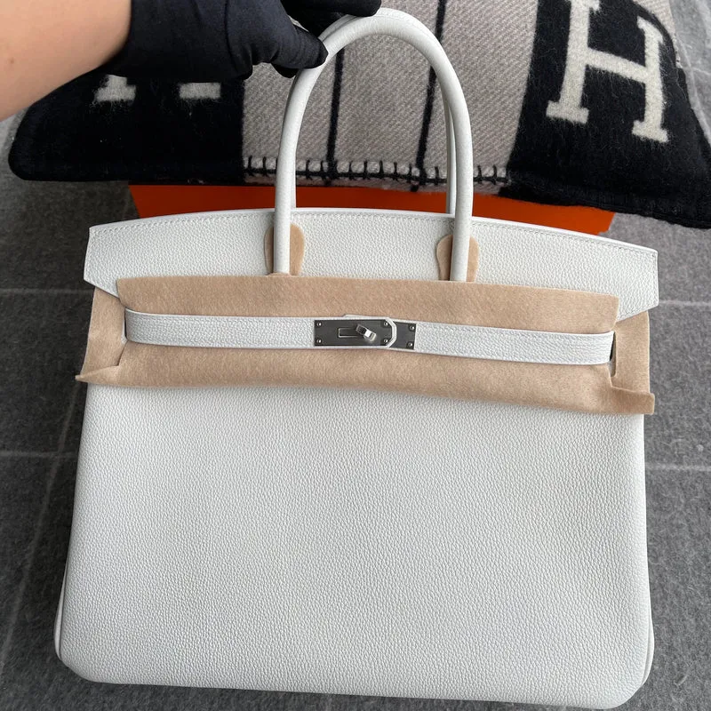 BIRKIN 35 TOGO LEATHER BLANC WITH PALLADIUM HARDWARE (PHW) - 4