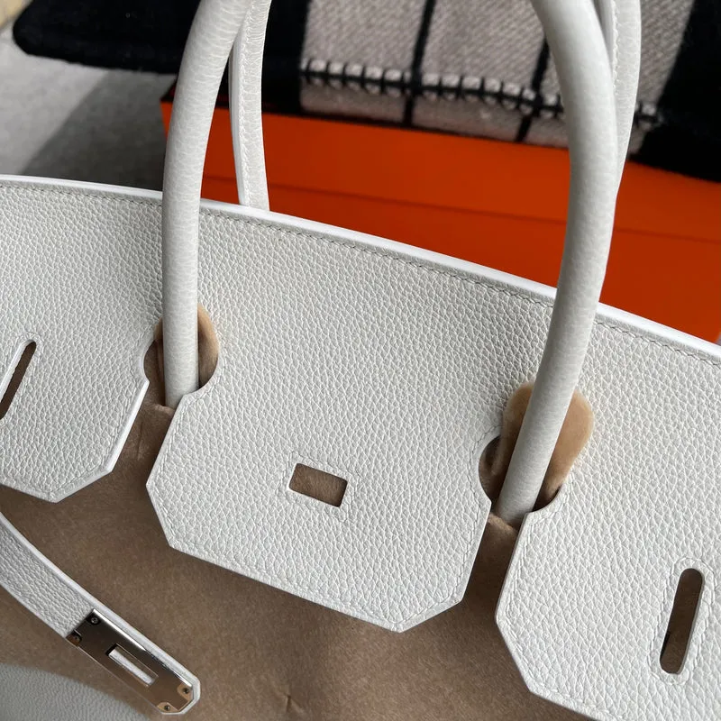BIRKIN 35 TOGO LEATHER BLANC WITH PALLADIUM HARDWARE (PHW) - 6
