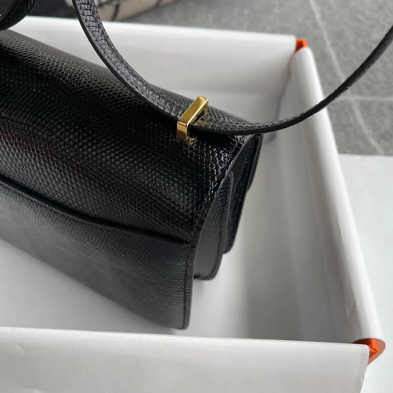 CONSTANCE 18 (MINI) LIZARD LEATHER NOIR (BLACK) WITH GOLD HARDWARE (GHW) - 7