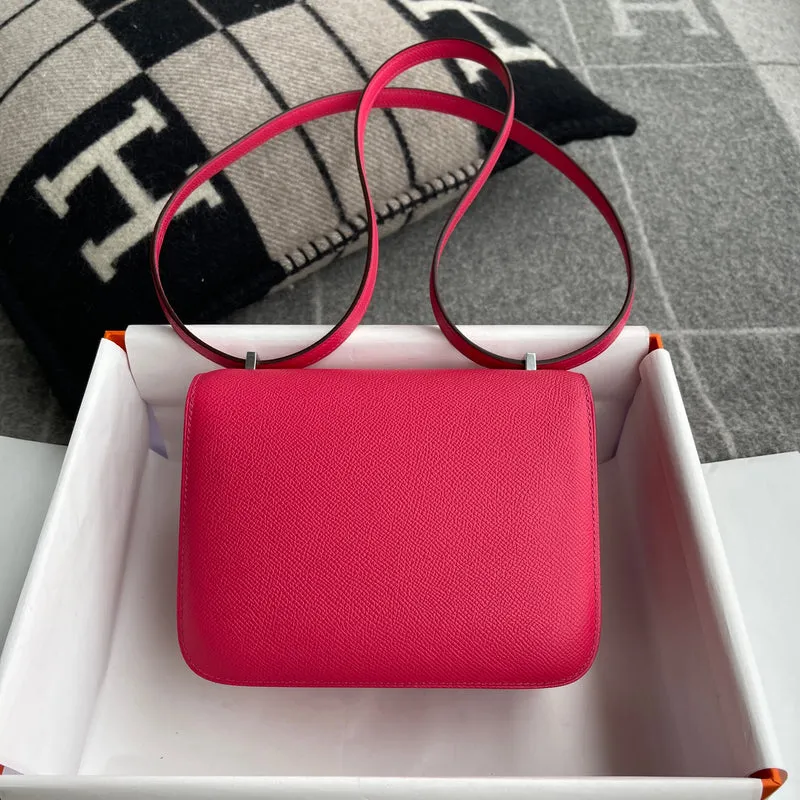 CONSTANCE 18 (MINI) EPSOM LEATHER ROSE EXTREME WITH PALLADIUM HARDWARE (PHW) - 3