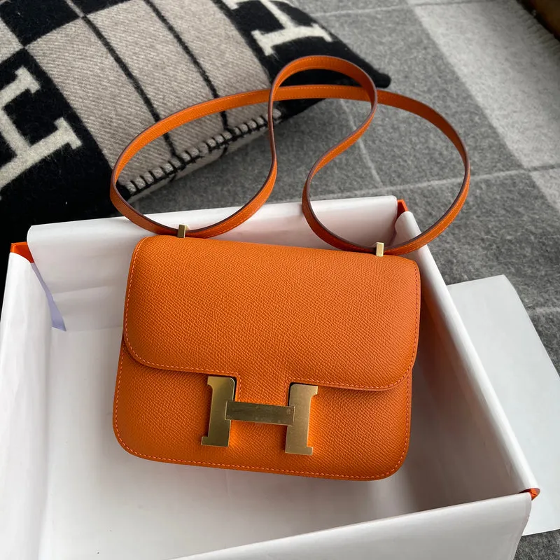 CONSTANCE 18 (MINI) EPSOM LEATHER ORANGE WITH GOLD HARDWARE (GHW) - 2