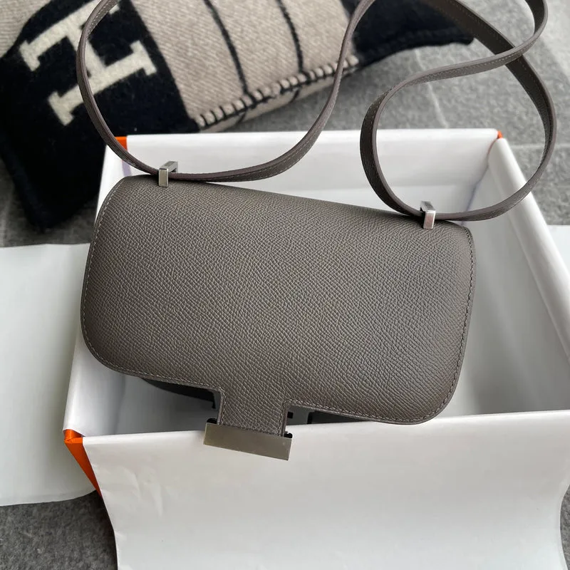 CONSTANCE 18 (MINI) EPSOM LEATHER ETAIN WITH PALLADIUM HARDWARE (PHW) - 4