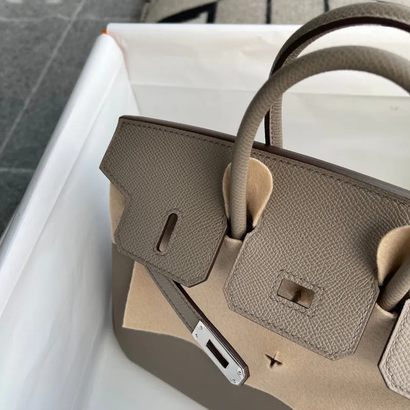 BIRKIN 25 EPSOM LEATHER GRIS ASPHALTE WITH PALLADIUM HARDWARE (PHW) - 5