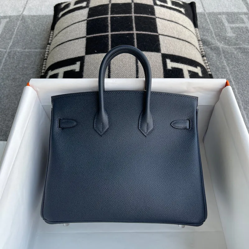 BIRKIN 25 EPSOM LEATHER BLEU NUIT WITH PALLADIUM HARDWARE (PHW) - 3