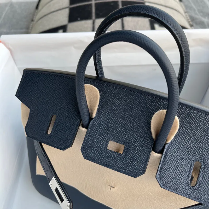 BIRKIN 25 EPSOM LEATHER BLEU NUIT WITH PALLADIUM HARDWARE (PHW) - 5