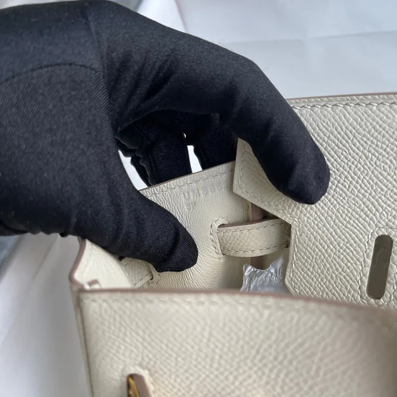 BIRKIN 25 EPSOM LEATHER CRAIE WITH GOLD HARDWARE (GHW) - 5