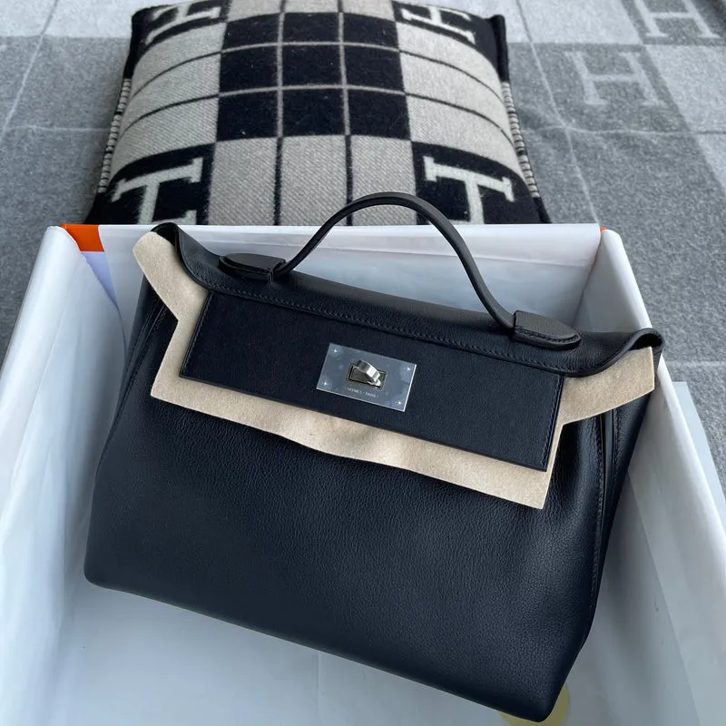 24/24 (29) TOGO & SWIFT LEATHER NOIR (BLACK) WITH PALLADIUM HARDWARE (PHW) - 2