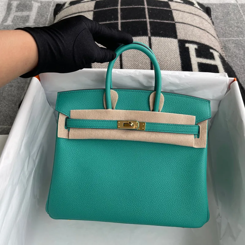 BIRKIN 25 TOGO LEATHER VERT VERONE WITH GOLD HARDWARE (GHW) - 2