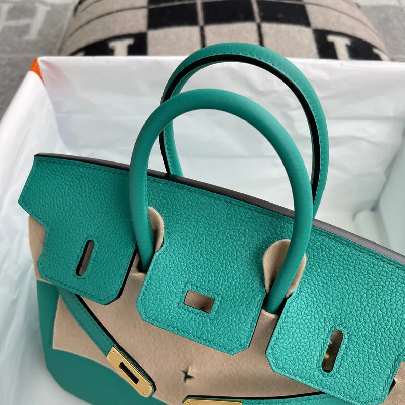 BIRKIN 25 TOGO LEATHER VERT VERONE WITH GOLD HARDWARE (GHW) - 4