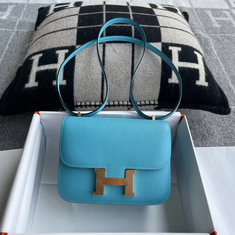 CONSTANCE 18 (MINI) EPSOM LEATHER BLEU FRIDA WITH PALLADIUM HARDWARE (PHW) - 2