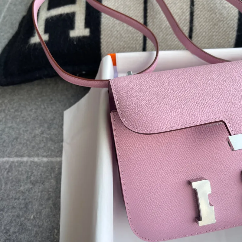 CONSTANCE 18 (MINI) EPSOM LEATHER MAUVE SYLVESTRE WITH PALLADIUM HARDWARE (PHW) - 5