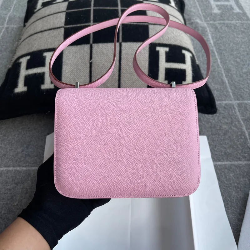 CONSTANCE 18 (MINI) EPSOM LEATHER MAUVE SYLVESTRE WITH PALLADIUM HARDWARE (PHW) - 10