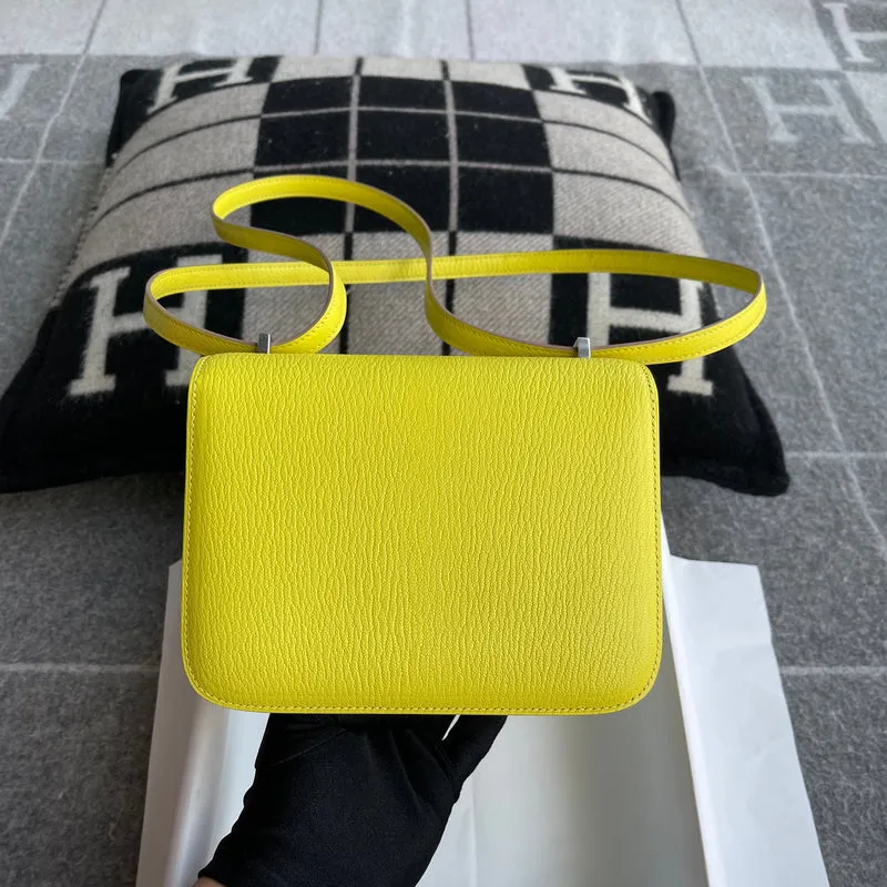CONSTANCE 18 (MINI) CHEVRE LEATHER LIME WITH PALLADIUM HARDWARE (PHW) - 2