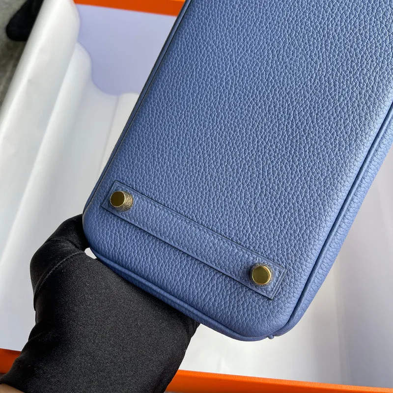 BIRKIN 25 TOGO LEATHER BLUE BRIGHTON WITH GOLD HARDWARE (GHW) - 8