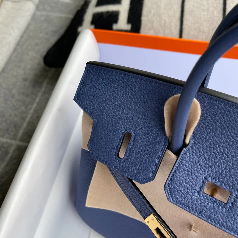 BIRKIN 25 TOGO LEATHER BLUE BRIGHTON WITH GOLD HARDWARE (GHW) - 5