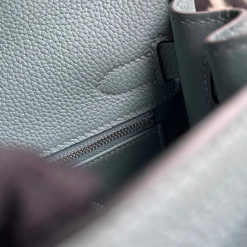 KELLY 28 TOGO LEATHER BLEU CIEL WITH PALLADIUM HARDWARE (PHW) - 9