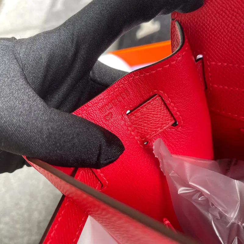 KELLY 28 EPSOM LEATHER ROUGE DE COEUR WITH GOLD HARDWARE (GHW) - 10