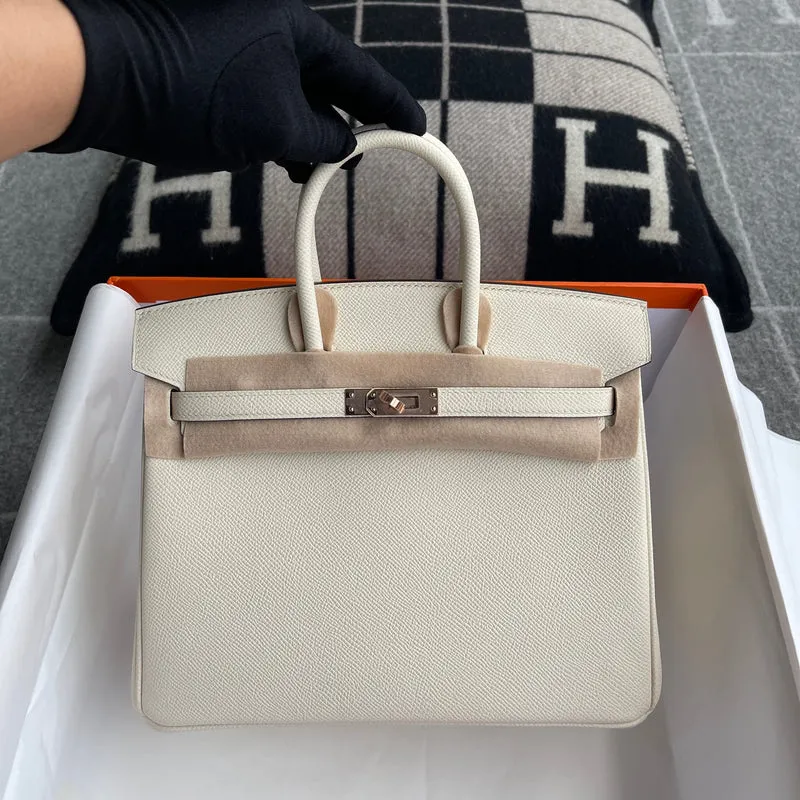 BIRKIN 25 EPSOM LEATHER NATA WITH ROSE GOLD HARDWARE (RGHW) - 2