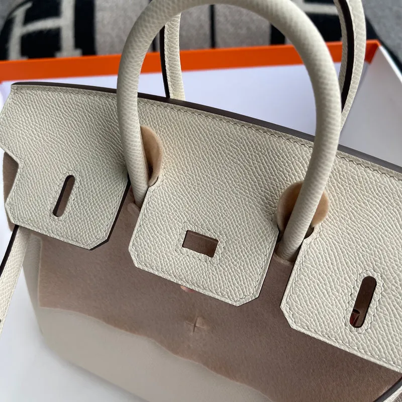 BIRKIN 25 EPSOM LEATHER NATA WITH ROSE GOLD HARDWARE (RGHW) - 5