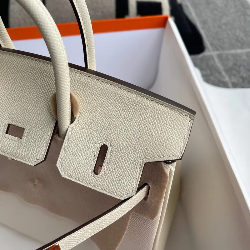 BIRKIN 25 EPSOM LEATHER NATA WITH ROSE GOLD HARDWARE (RGHW) - 6
