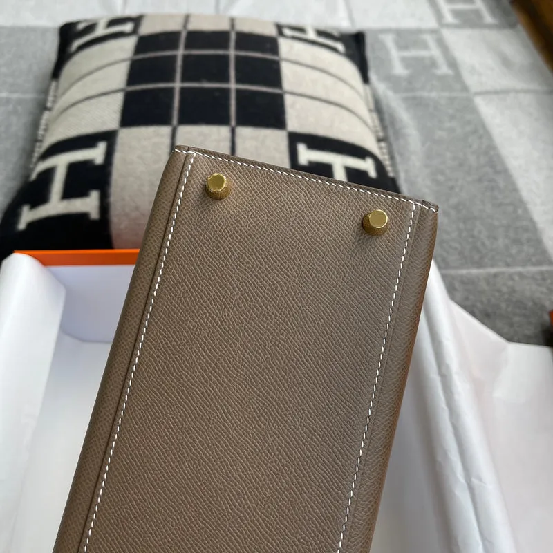 KELLY 28 EPSOM LEATHER ETOUPE WITH GOLD HARDWARE (GHW) - 10
