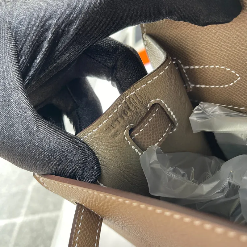 KELLY 28 EPSOM LEATHER ETOUPE WITH GOLD HARDWARE (GHW) - 5