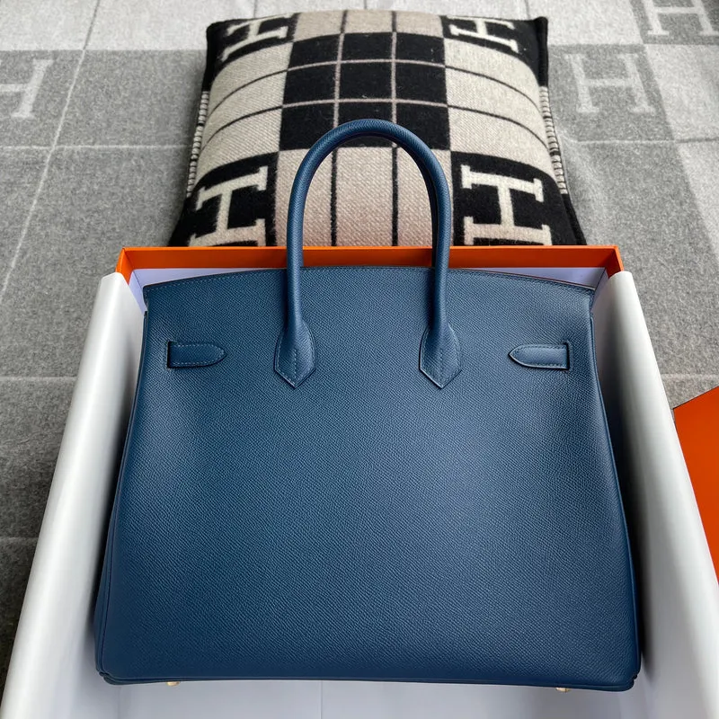 BIRKIN 35 EPSOM LEATHER BLUE DEEP WITH GOLD HARDWARE (GHW) - 2